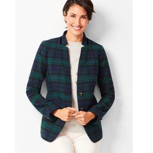 Talbots Green and Blue Plaid Blazer